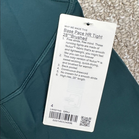 Lululemon Base Pace HR Tight 28” Brushed Leggings - Picture 2 of 4